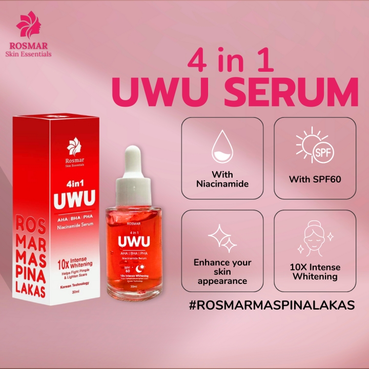Rosmar 4 in 1 UWU serum 30mL Niacinamide SPF60